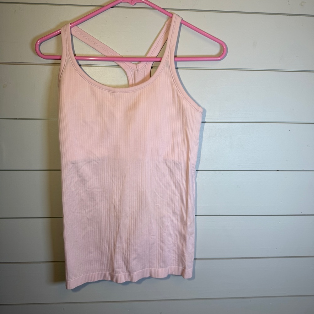 Lululemon ebb to street tank top light pink women’s size 8